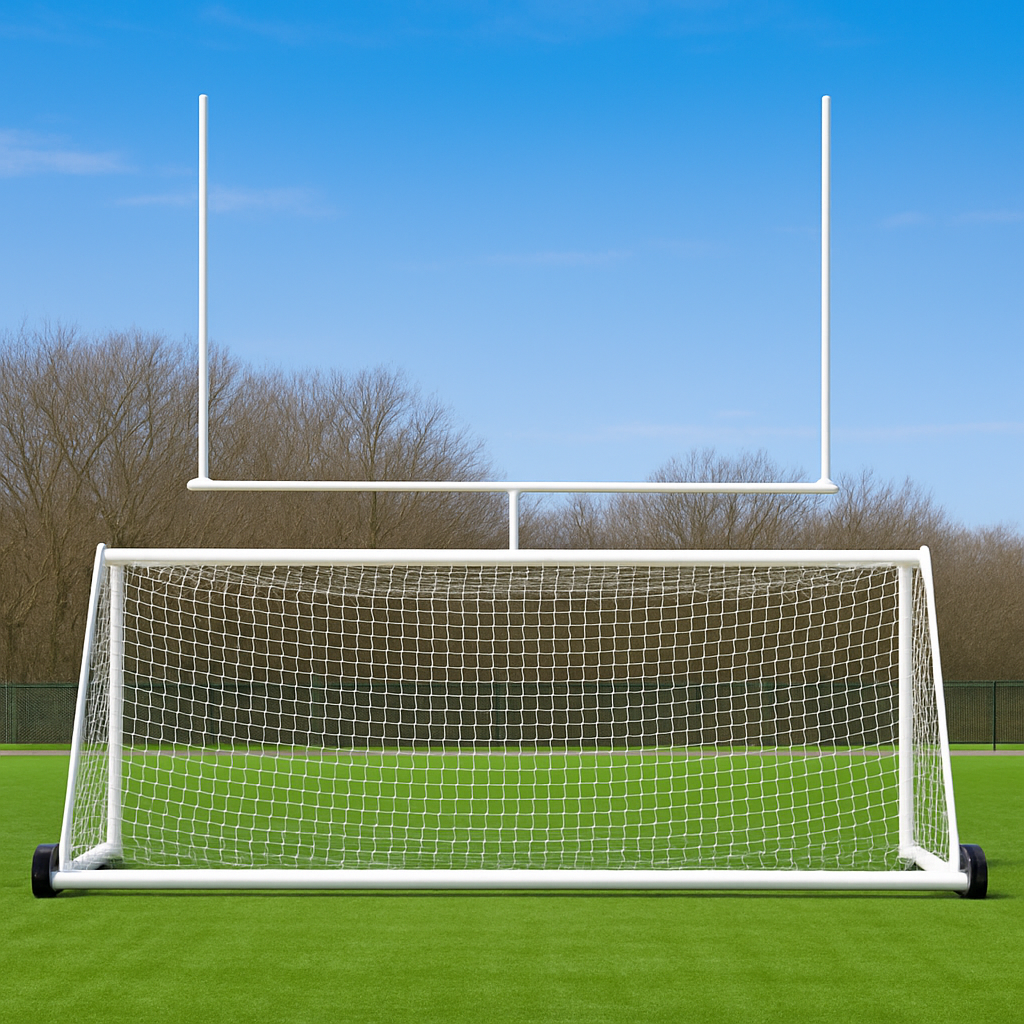 Cazna Gold Freestanding Soccer / Rugby Combo Goal