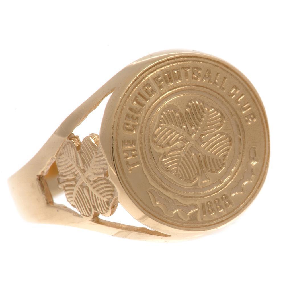 Celtic FC 9ct Gold Crest Ring Medium
