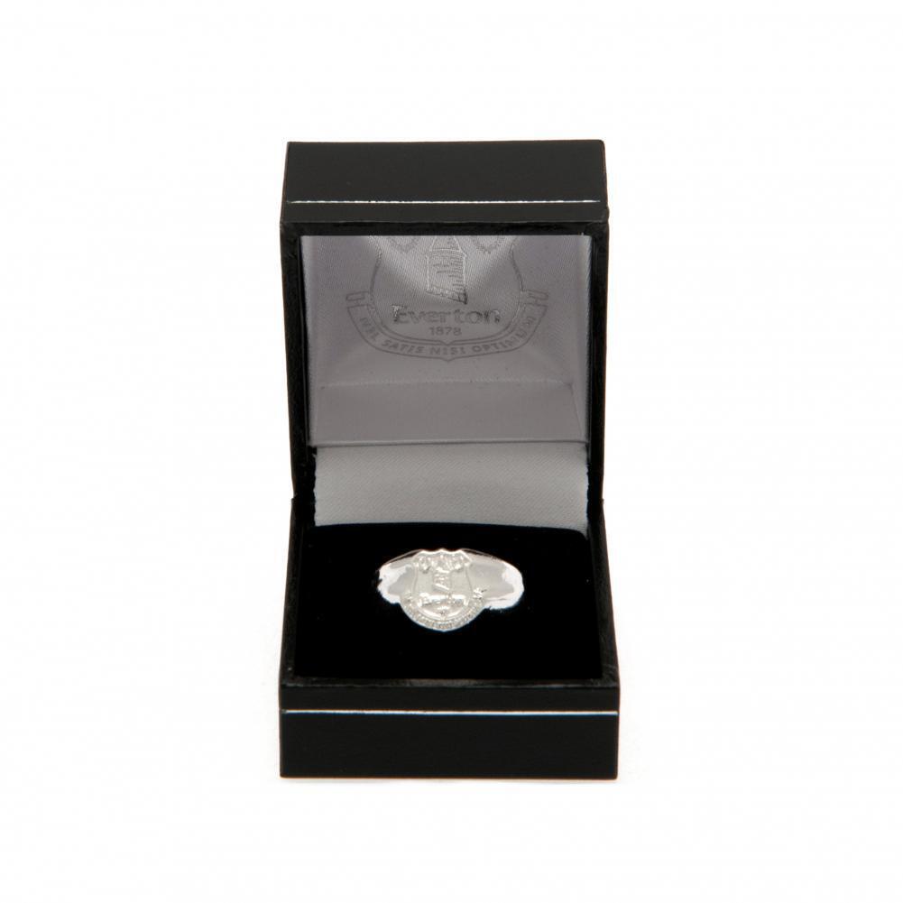 Everton FC Silver Plated Crest Ring Small