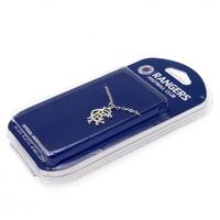 Rangers FC Silver Plated Pendant & Chain XL