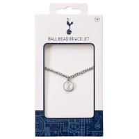 Tottenham Hotspur FC Silver Finish Bead Bracelet