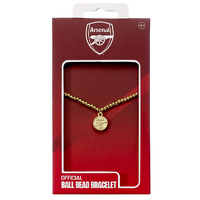 Arsenal FC Gold Finish Bead Bracelet
