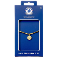 Chelsea FC Gold Finish Bead Bracelet