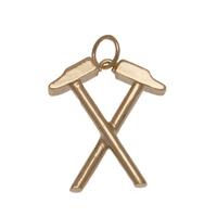 West Ham United FC 9ct Gold Pendant Hammers