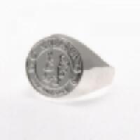 Chelsea FC Silver Plated Crest Ring Small