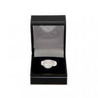 Everton FC Silver Plated Crest Ring Small