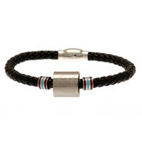 West Ham United FC Colour Ring Leather Bracelet