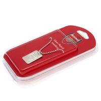 Arsenal FC Silver Plated Dog Tag & Chain
