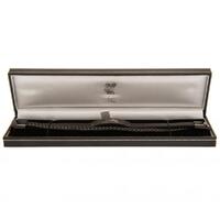 Liverpool FC Black IP Leather Bracelet
