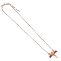 Harry Potter Rose Gold Plated Necklace Fawkes
