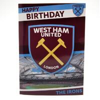 West Ham United FC Musical Birthday Card
