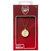 Arsenal FC Gold Finish Crest Necklace