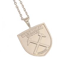 West Ham United FC Silver Plated Pendant & Chain CR