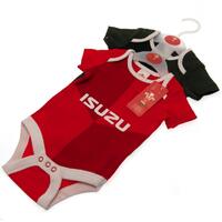 Wales RU 2 Pack Bodysuit 6/9 mths QT