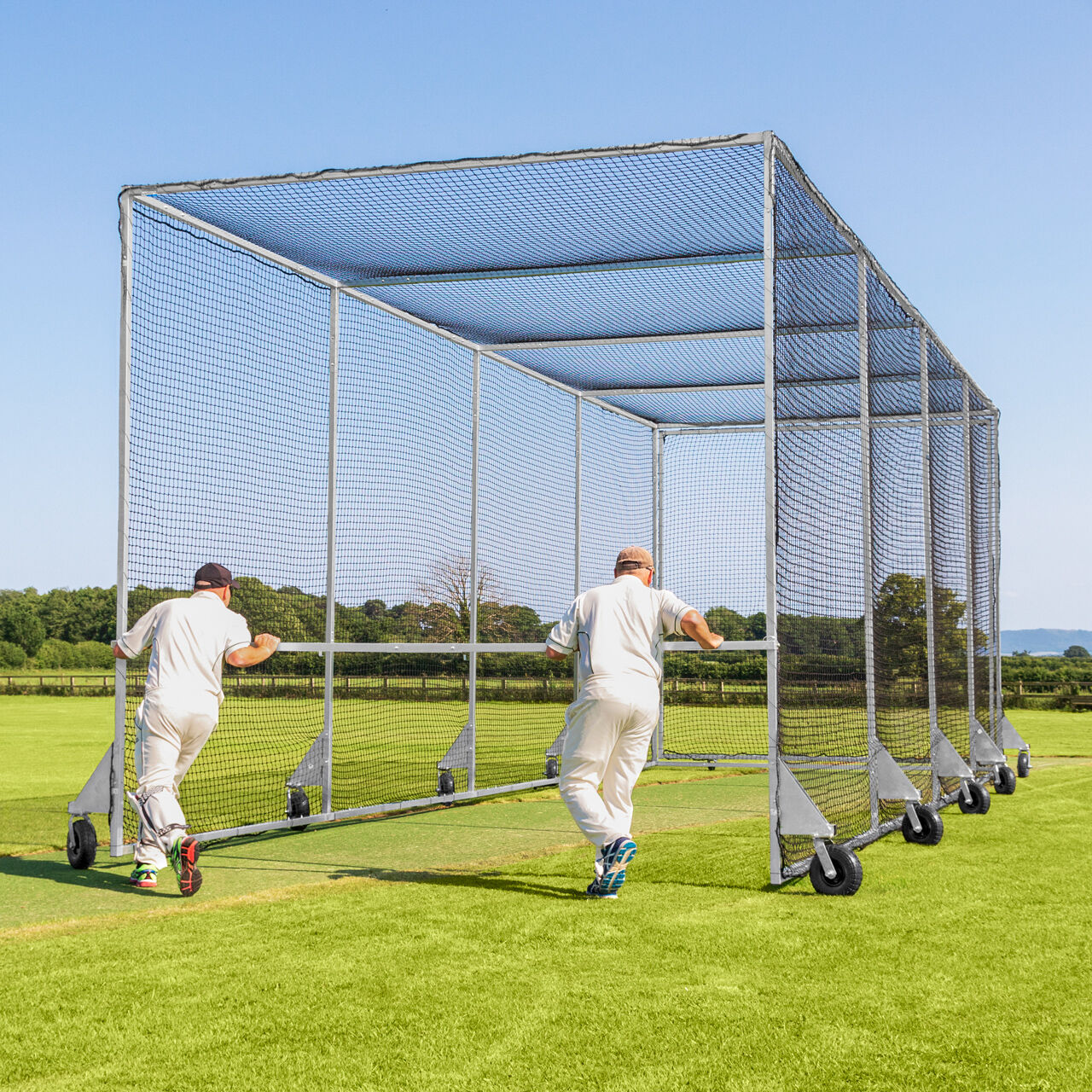 Olimpico Mobile Cricket Batting Cag - 360° Fuction [Cage Length: 8m]