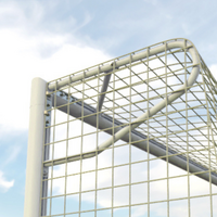 Cazna ALU110 Socketed Soccer Goal - 7.3m x 2.4m