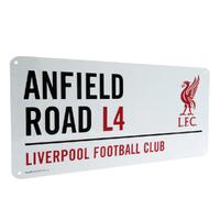 Liverpool FC White Street Sign