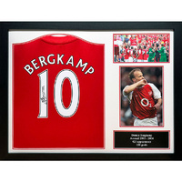 Arsenal FC Bergkamp Signed Shirt (Framed)