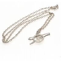 Arsenal FC Silver Plated Pendant & Chain GN