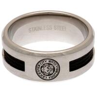 Leicester City FC Black Inlay Ring Medium
