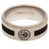 Manchester City FC Black Inlay Ring Small