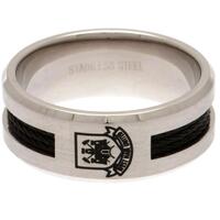 West Ham United FC Black Inlay Ring Medium CT