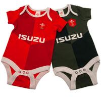 Wales RU 2 Pack Bodysuit 6/9 mths QT