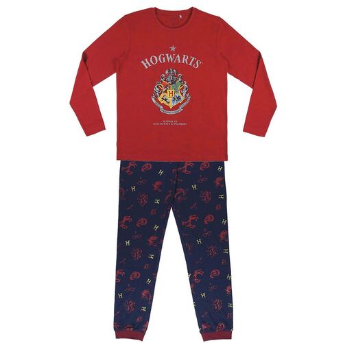 Harry Potter Ladies Long Pyjama Set Hogwarts [Size:: M]
