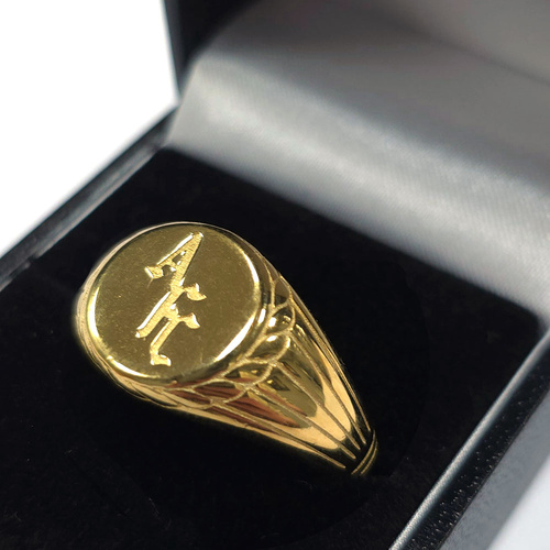 Arsenal FC 18ct Gold Plated on Silver Signet Ring