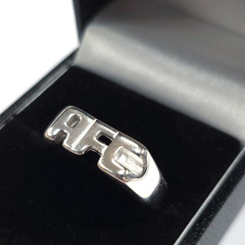Arsenal FC Sterling Silver AFC Ring Size S