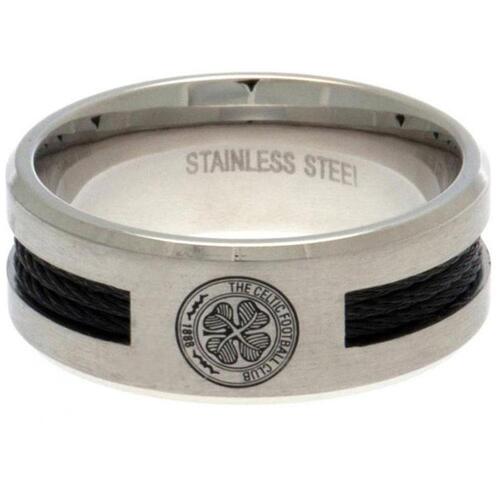 Celtic FC Black Inlay Ring Small