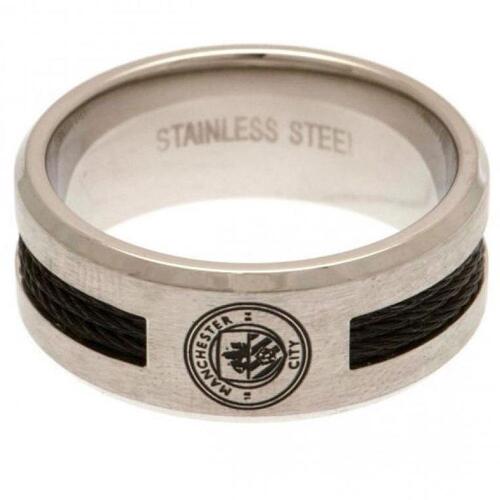 Manchester City FC Black Inlay Ring Small