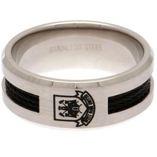West Ham United FC Black Inlay Ring Medium CT