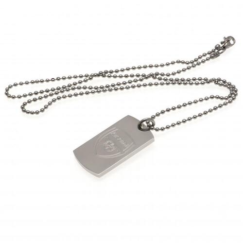 Arsenal FC Engraved Dog Tag & Chain