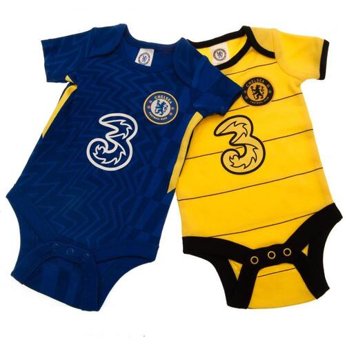 Chelsea FC 2 Pack Bodysuit 9/12 mths BY